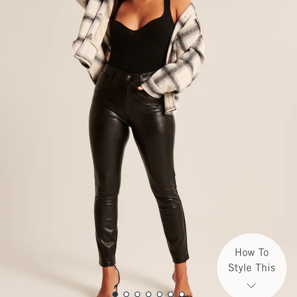 Abercrombie Curve Love Vegan Leather Skinny Pants